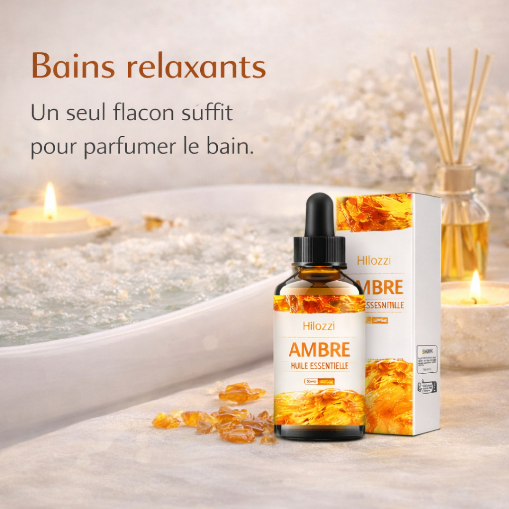 Huile parfumée / parfum ambiance d’Ambre – Relaxation & Sommeil Profond (30 ml)