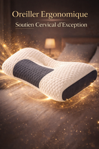Oreiller cervical orthopédique en fibre de soja, idéal pour un sommeil réparateur.