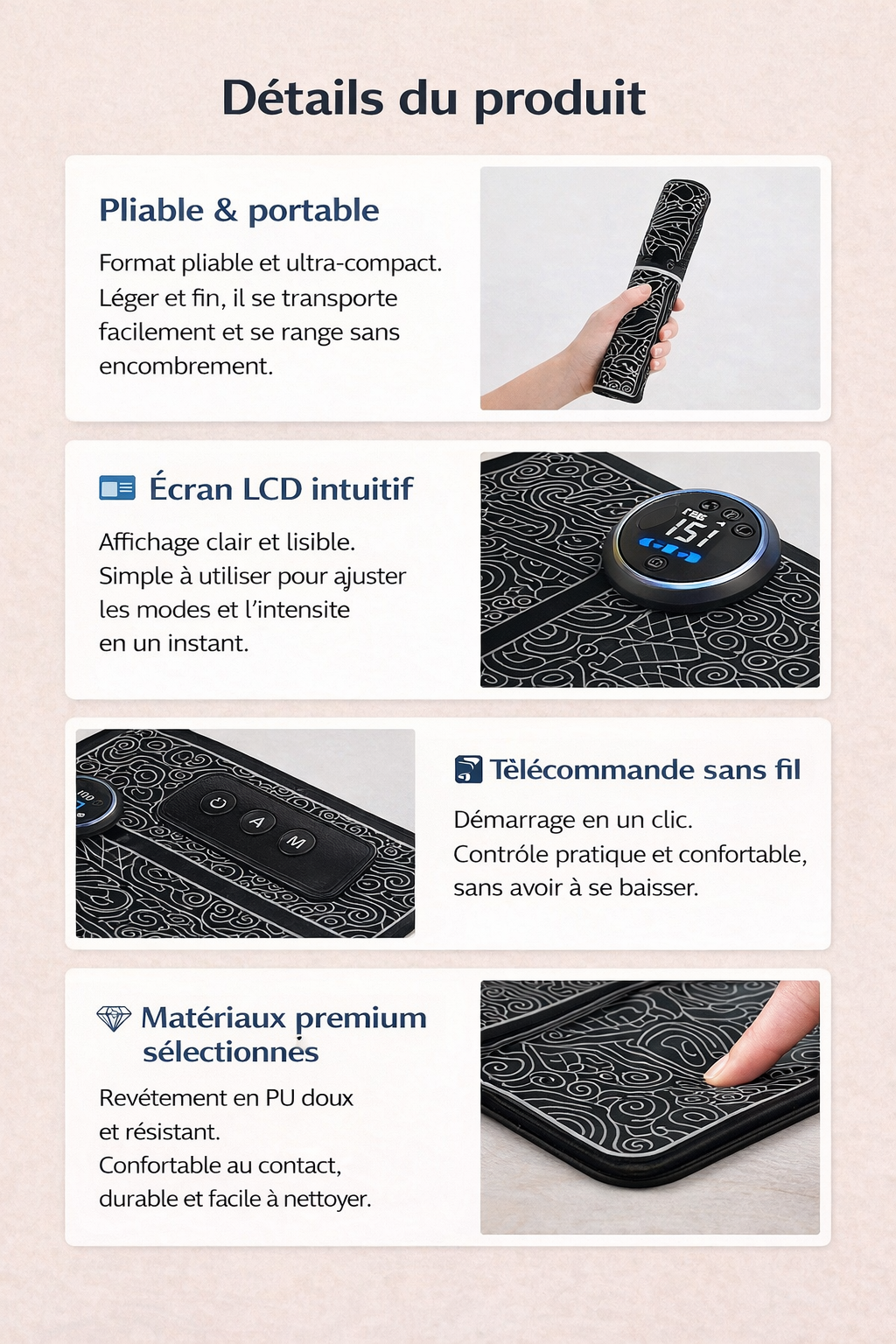 Masseur de Pieds EMS – Relaxation & Soulagement Douleur