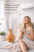 Mini humidificateur ultrasonique portable effet bois.