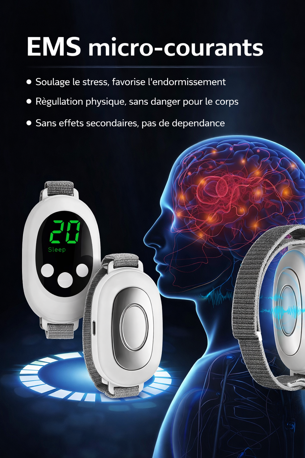 Appareil de Sommeil Intelligent – Anti-Anxiété &amp; Sommeil Profond